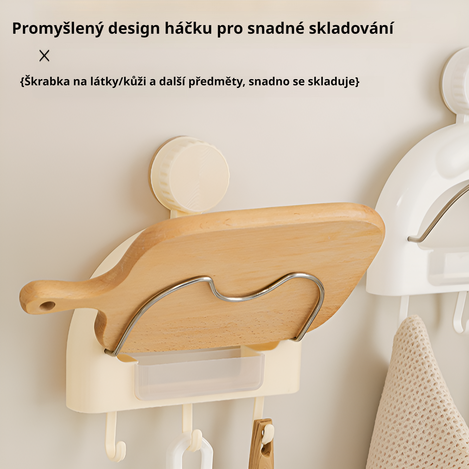 Multifunkční kuchyňský odtokový stojan s háčky na odkládání