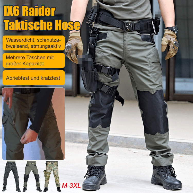 Wasserdichte und verschleißfeste IX6 Raider Herren-Taktikhose