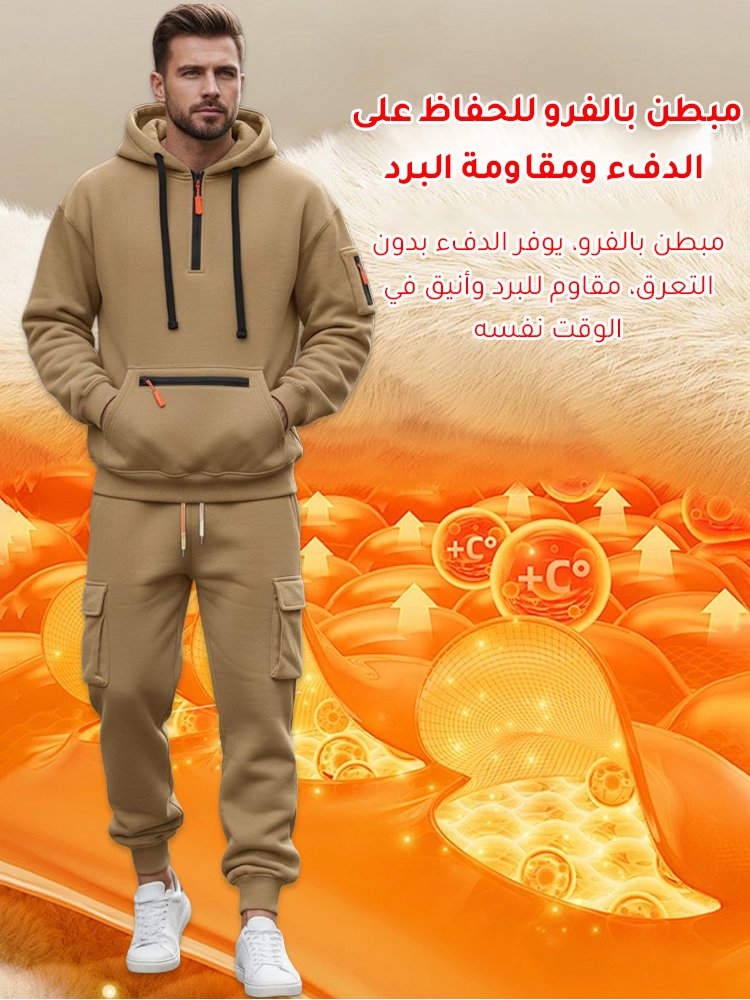 طقم ملابس رجالي كاجوال رياضي بجيوب متعددة