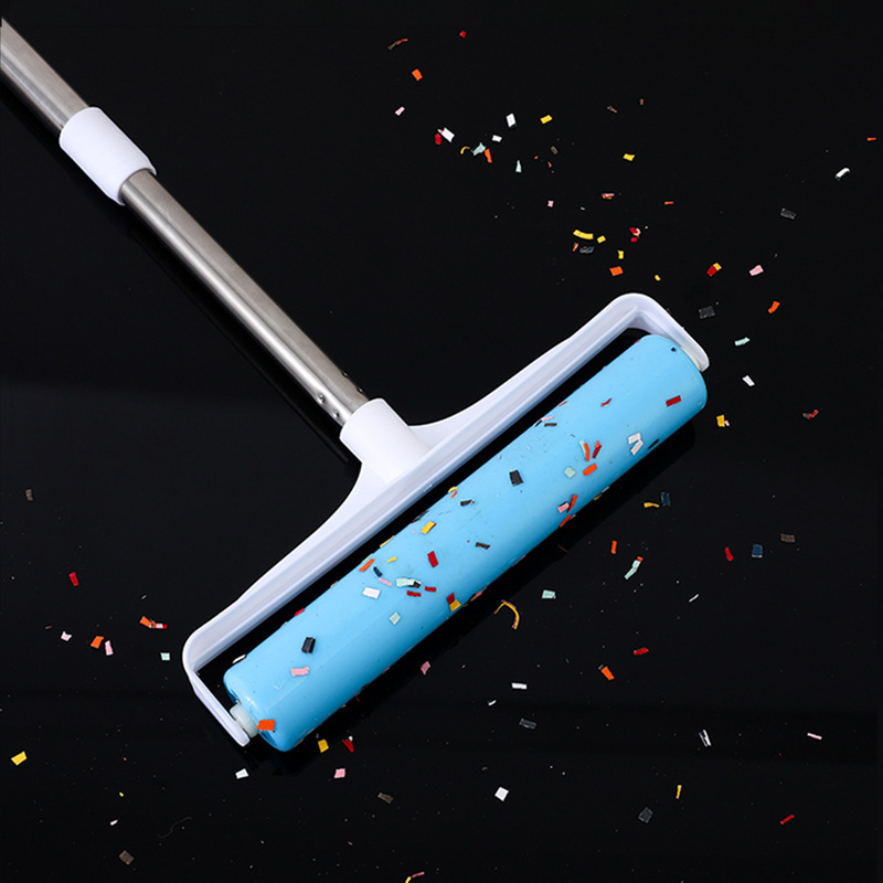 가정용 라지 롱 손잡이 침대 먼지 롤러 브러쉬 바닥과 옷을 청소하기 좋은 롤러 브러쉬 청소 편리 물세탁 가능