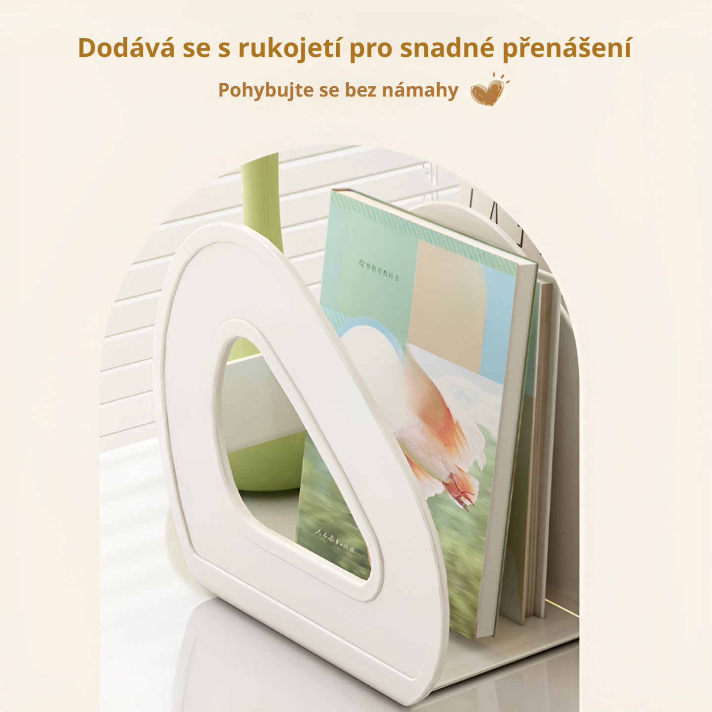 Stolní organizér na knihy a časopisy