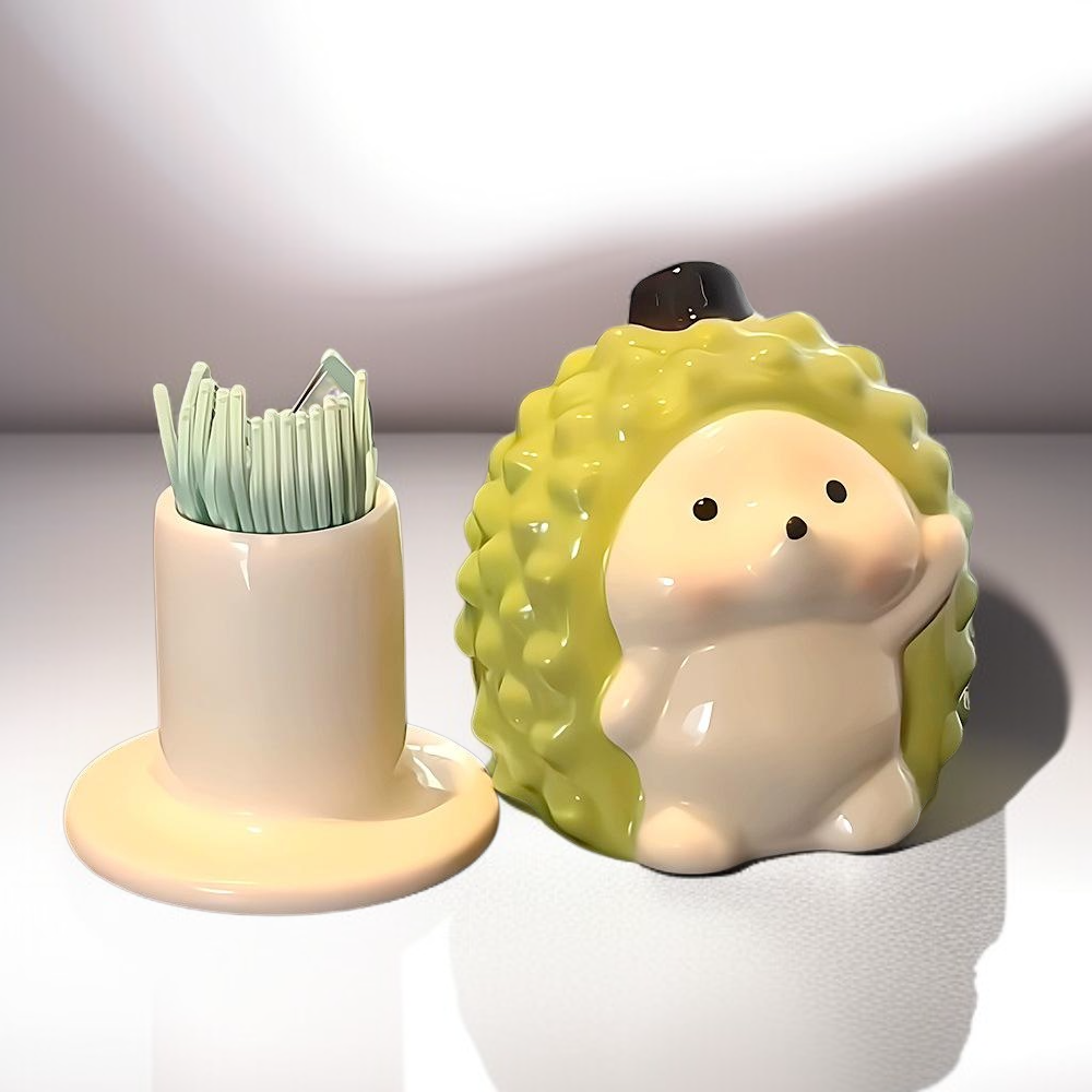 작은 고슴도치 세라믹 이쑤시개 상자