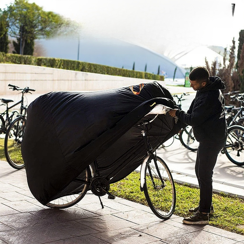 Pokrowiec na rower, przeciwdeszczowy pokrowiec na samochód 420D z tkaniny Oxford, duży rower, przeci