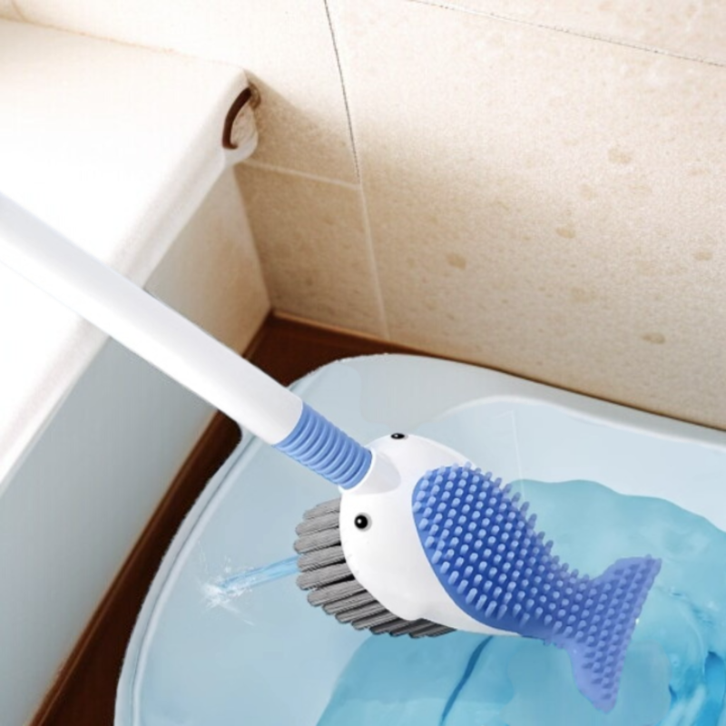 손쉬운 얼룩 제거 변기 브러쉬 흡착판 청소 세트 스프레이 실리콘 변기 브러쉬 받침대