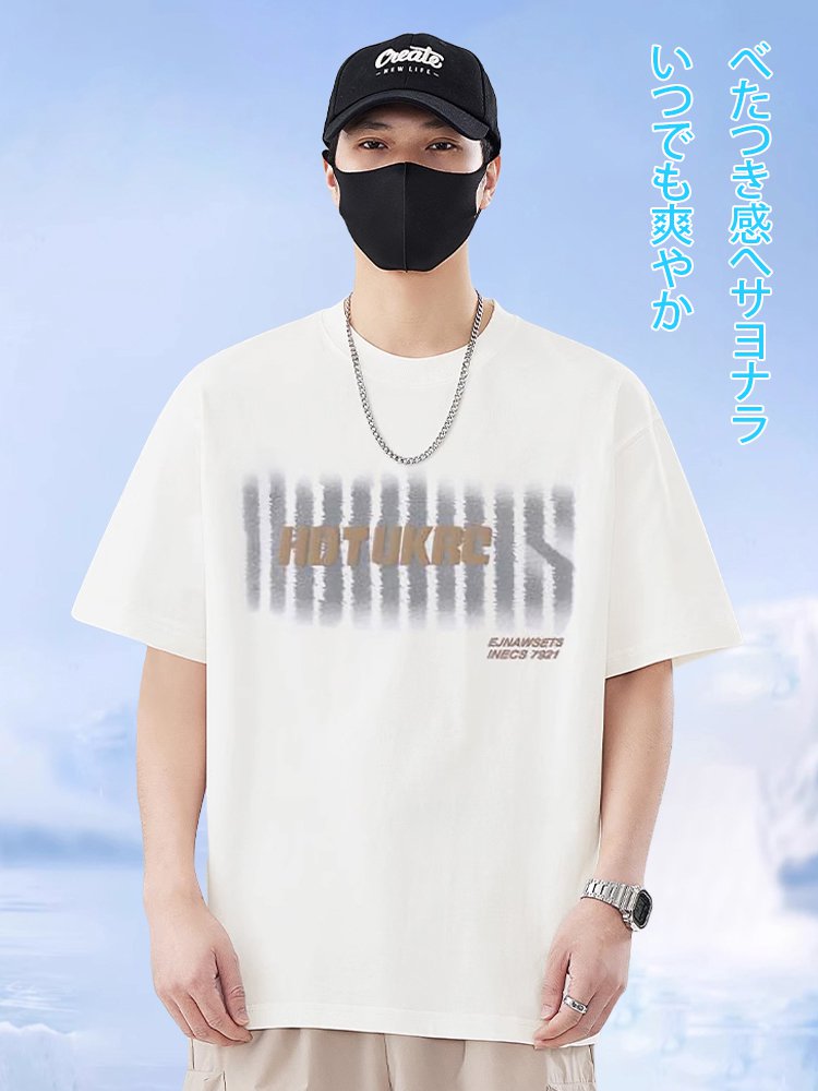 スタイリッシュデザインのメンズ冷感半袖Tシャツ
