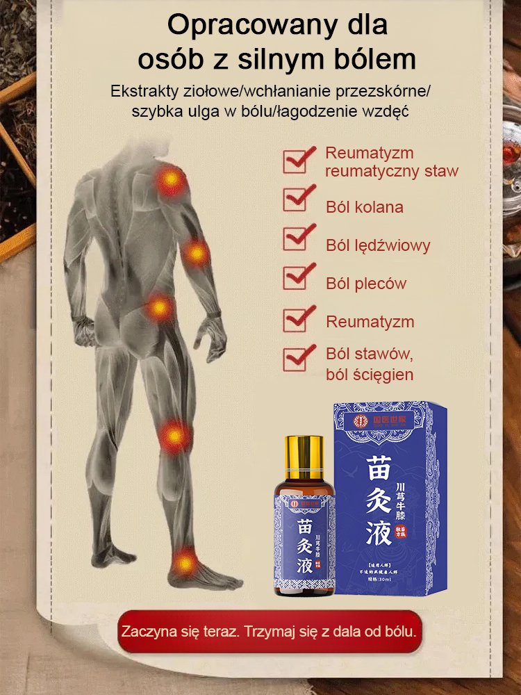 [Stuletni tajny przepis-Rozluźnić stawy i mięśnie] Płyn do moksybucji z pędami Chuanxiong i Niuxi