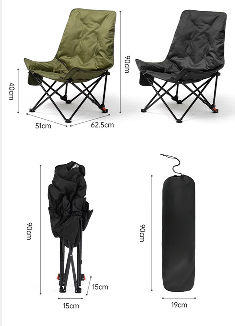 【耐荷重250kg】折りたたみアウトドアチェア厚手リクライニング機能付き