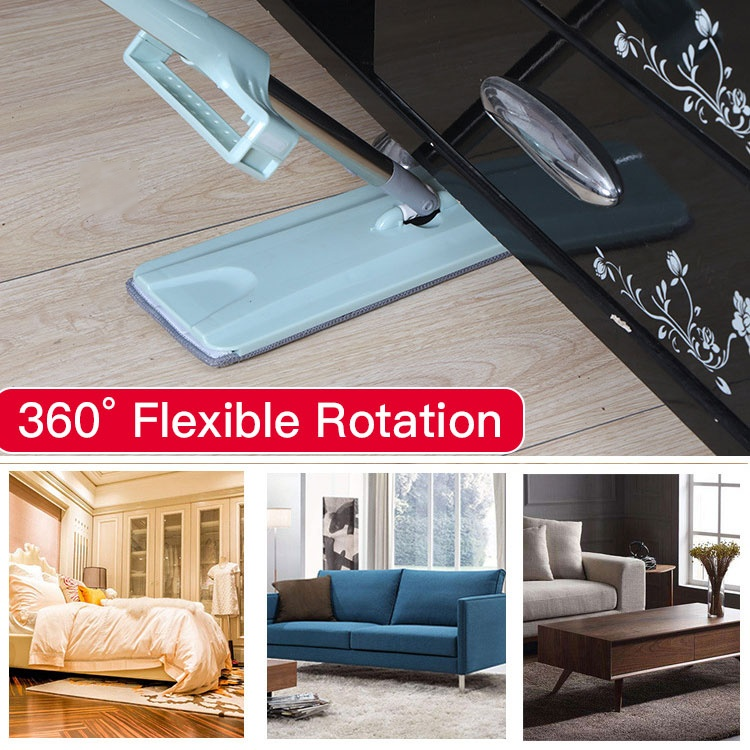 Self-wringing Flipping Flat Mop