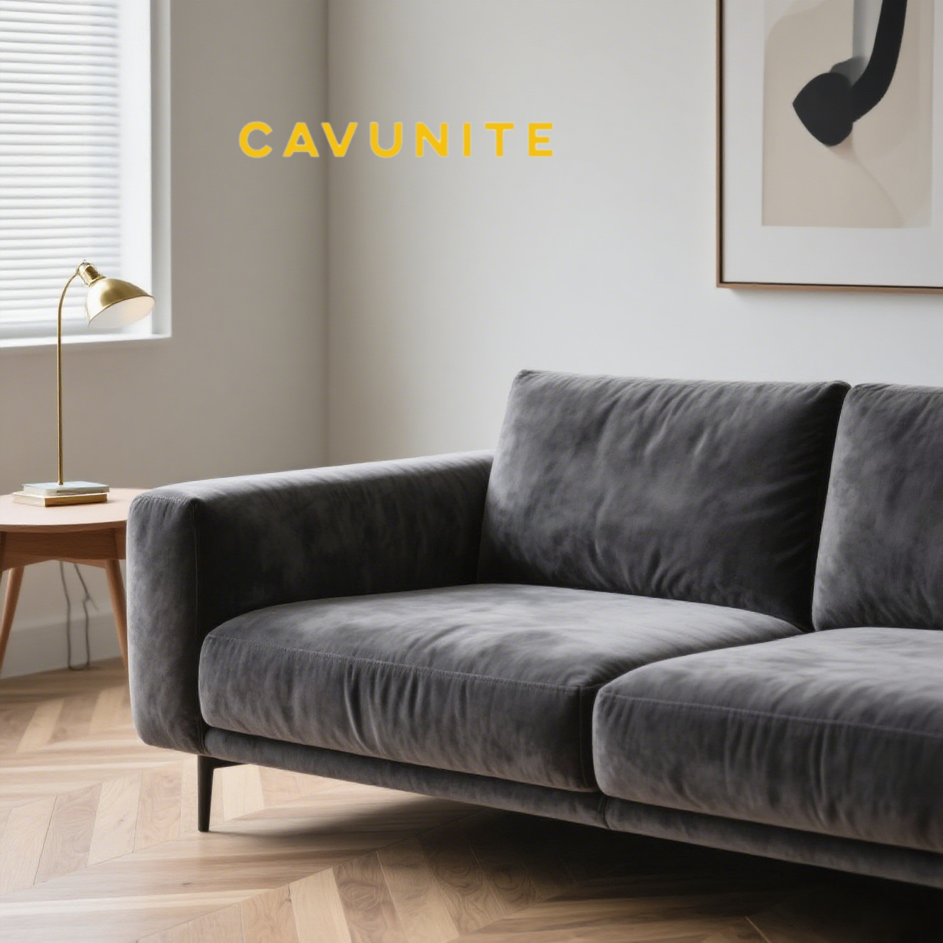 フレンチスタイルの軽量ラグジュアリーブラックソファ