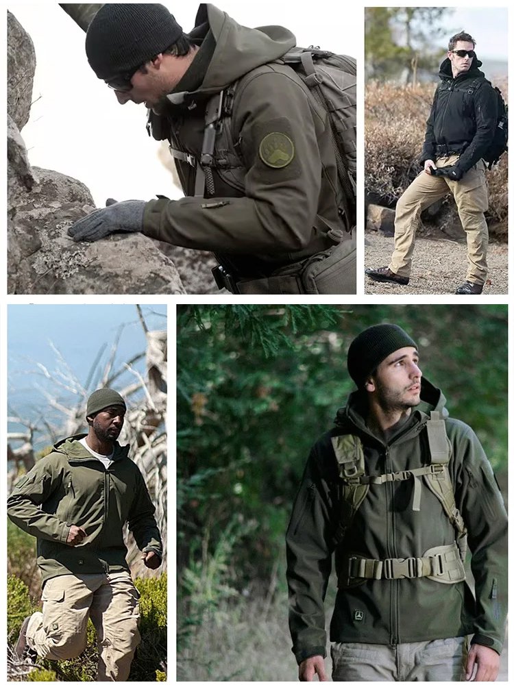 جاكيت كاجوال وسيم مقاوم للماء والرياح مع بطانة سميكة ودافئة (بطانة من قماش فليس)