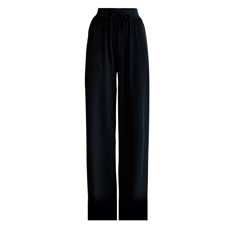 여성 하이웨스트 아이스 핏 슬림 스트레이트 팬츠 냉장고 와이드 팬츠 통기성이 좋은 여성 팬츠