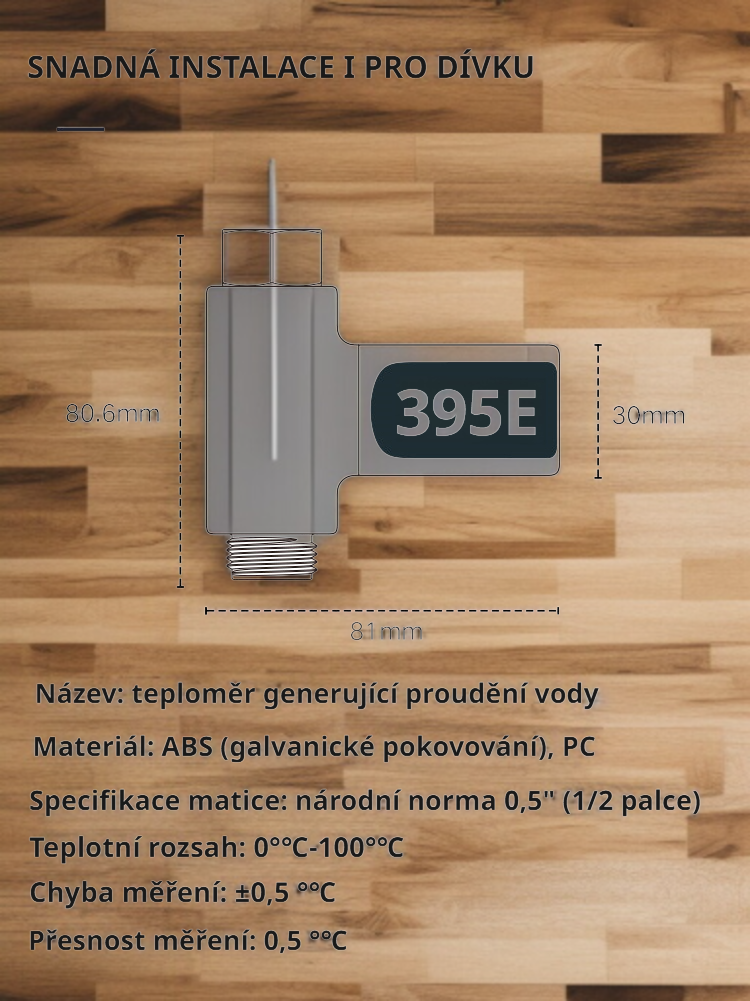 Přesné měření teploty vody s LED displejem