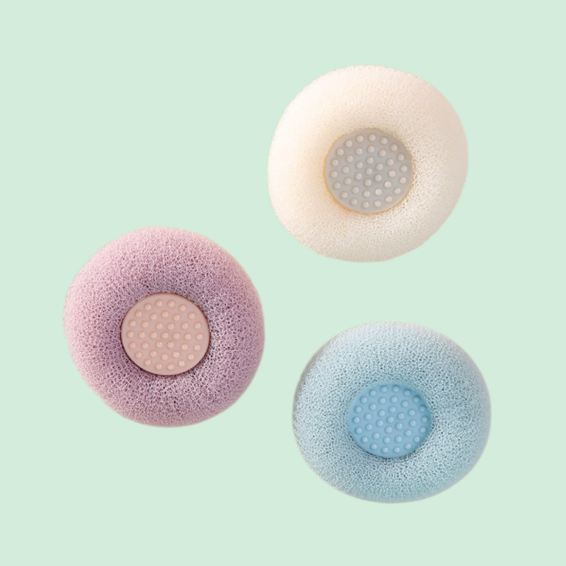 Bath soft suction cup flower ball