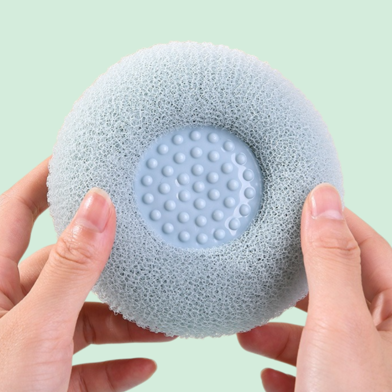 Bath soft suction cup flower ball