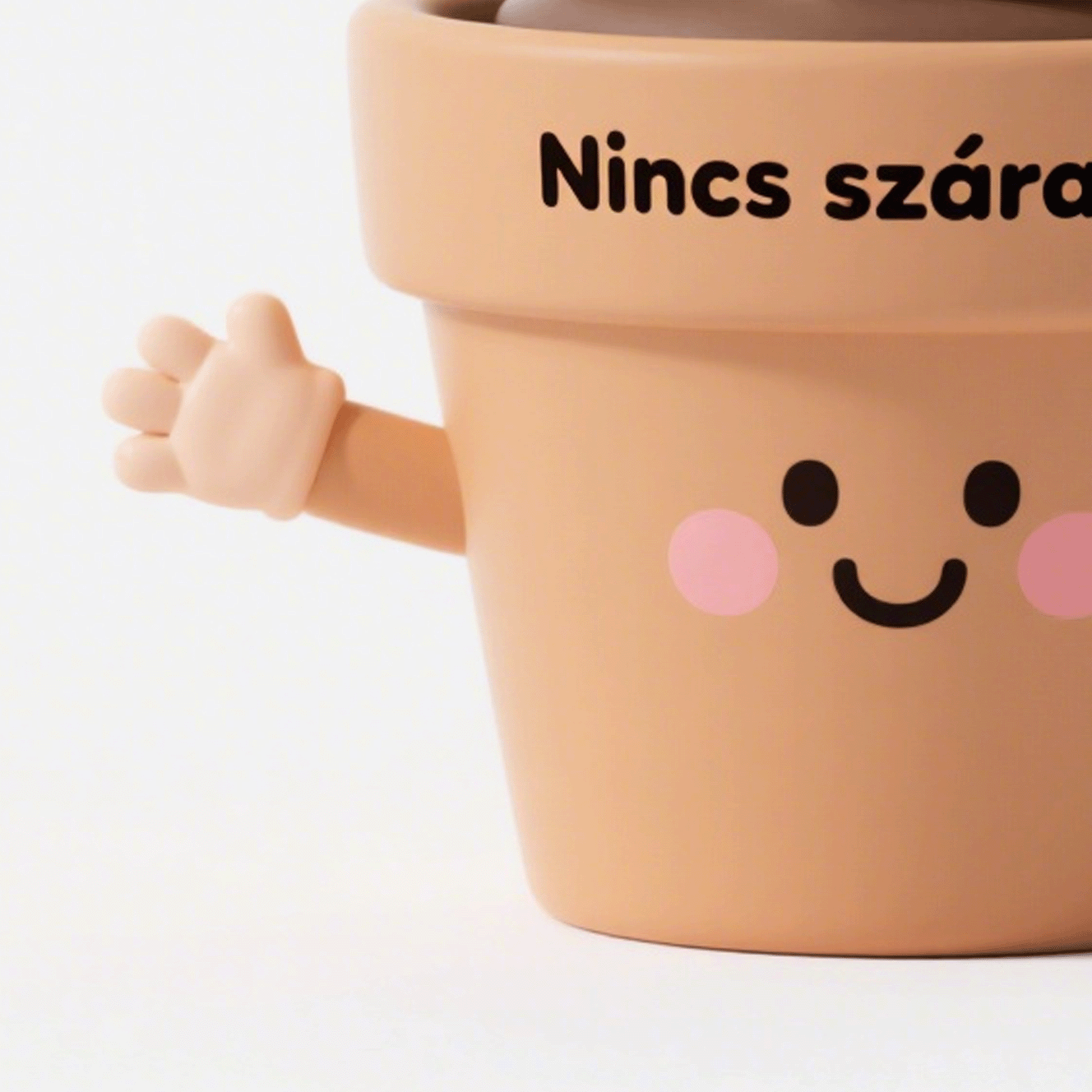 Szilikon banán díszítéssel ellátott virágcserép modern lakásban