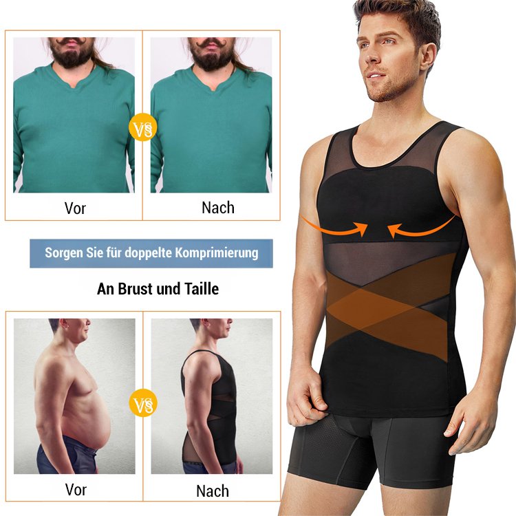 Herren Bauchweg Mieder Tanktop