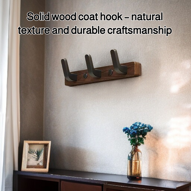 Punch-free clothes hanger behind the entrance door