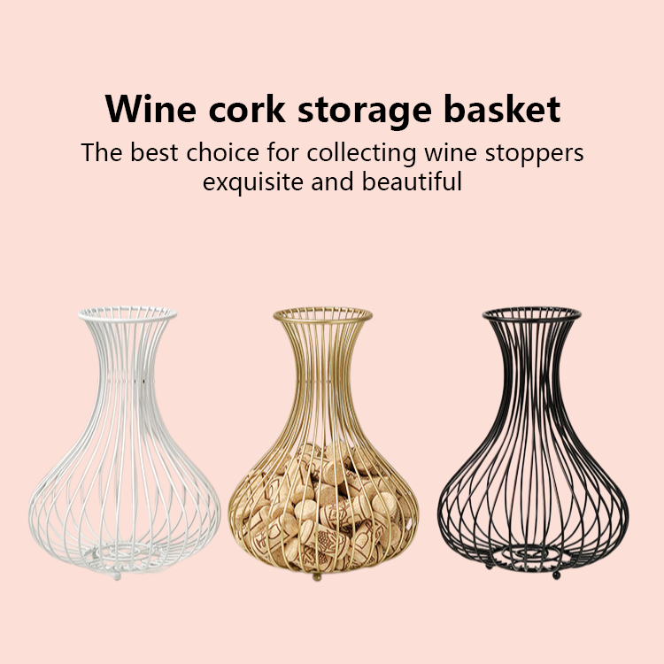 Wine cork storage basket
