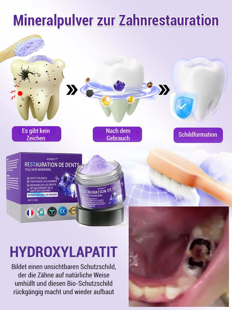 【Parodontale Gesundheit wiederherstellen】Zahnerneuerung lila Mineralzahnpulver