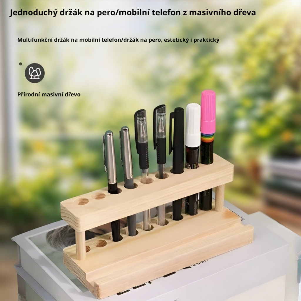 Organizér na pera z masivního dřeva