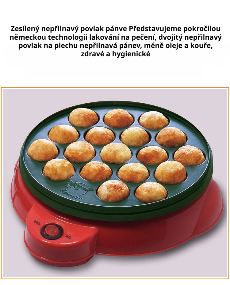 Zařízení na výrobu kuliček z chobotnice s pečícím strojem