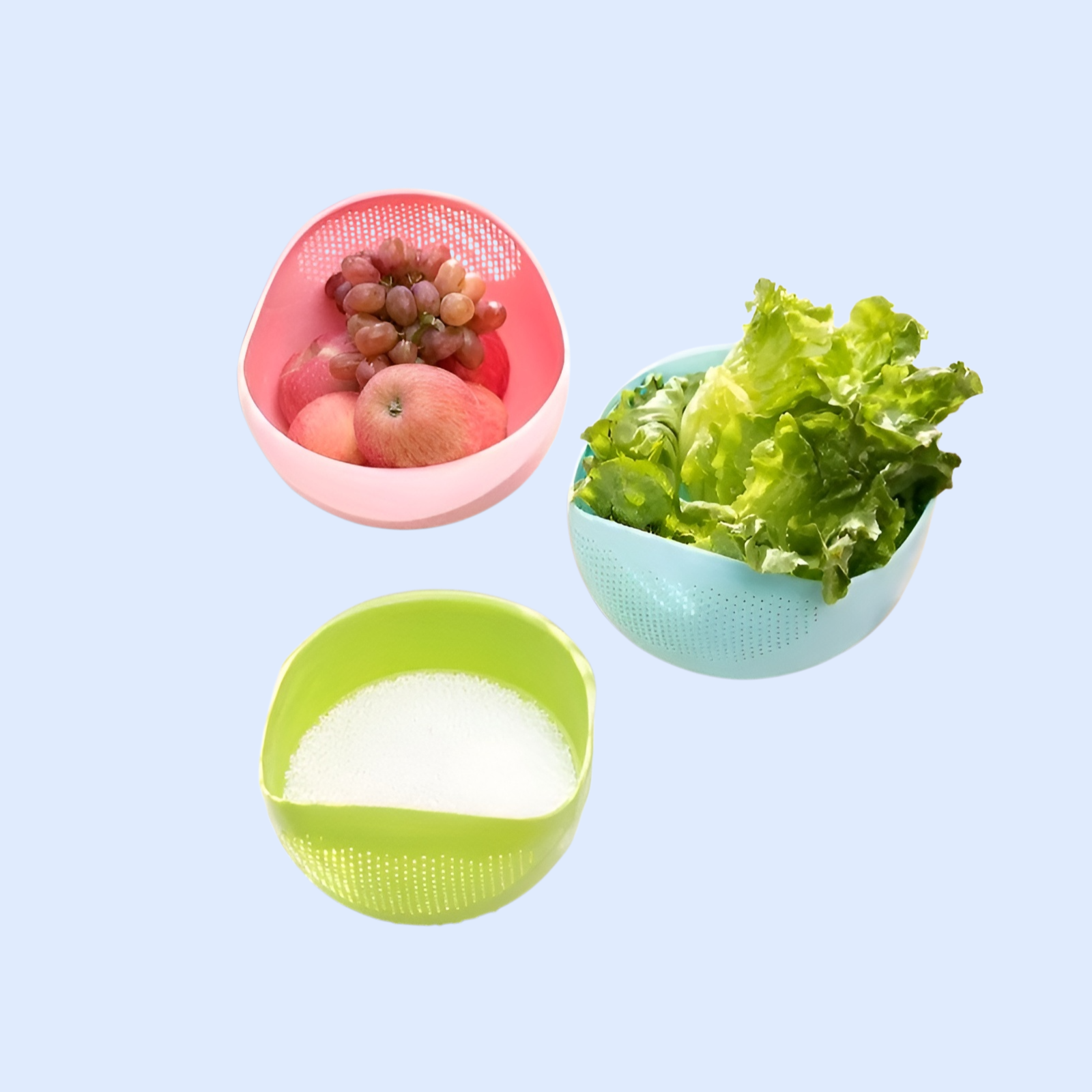 กะละมังล้างข้าวพลาสติกแบบใหม่ ใช้งานหลากหลาย