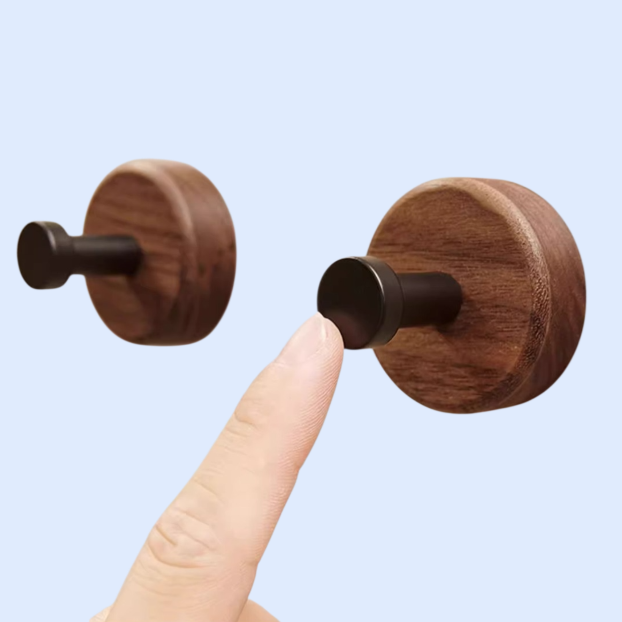 クルミ材の強力吸盤フック