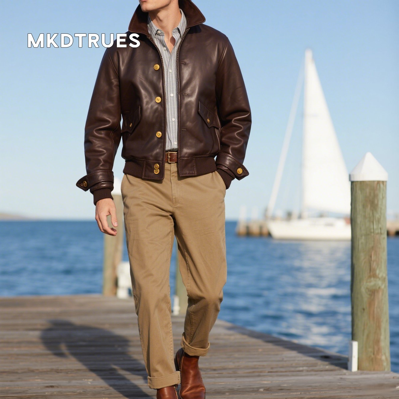 カーキ色のジャケット