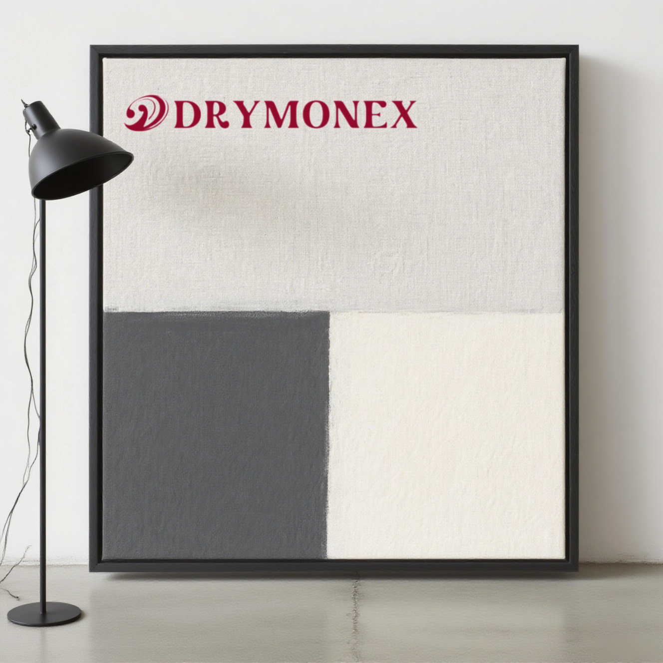 抽象的なミニマリストの白黒ニッチアートリビングルーム装飾画