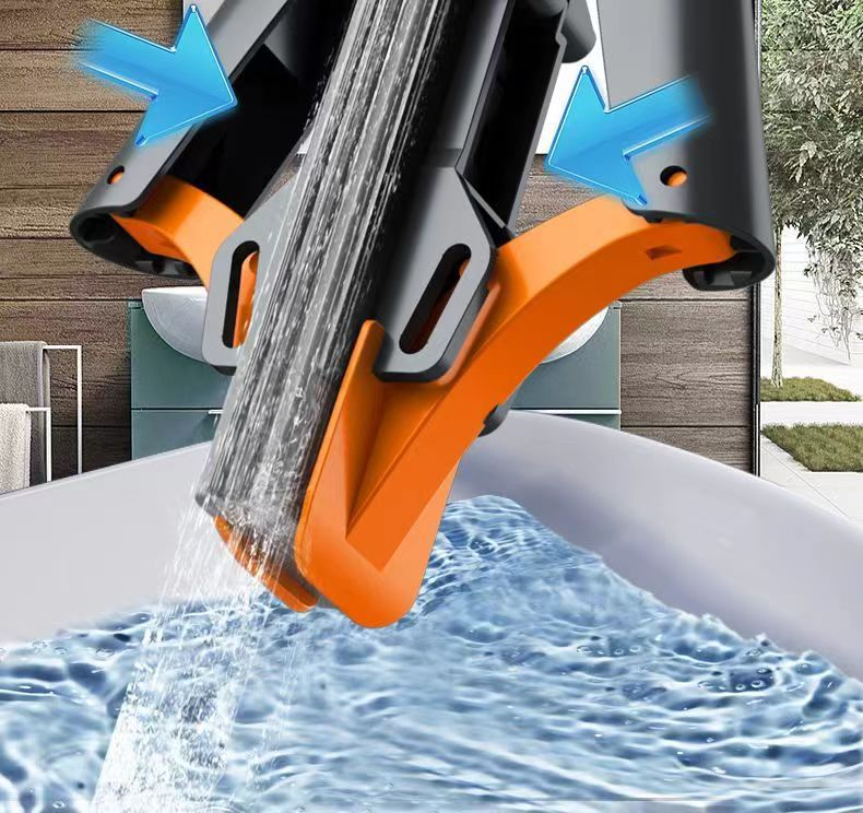 Lazy person's home handfree large rubber sponge roller mop