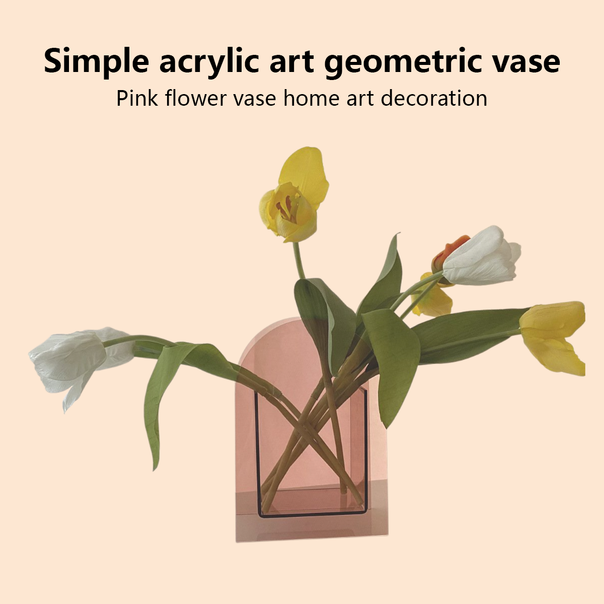 Simple acrylic art geometric vase