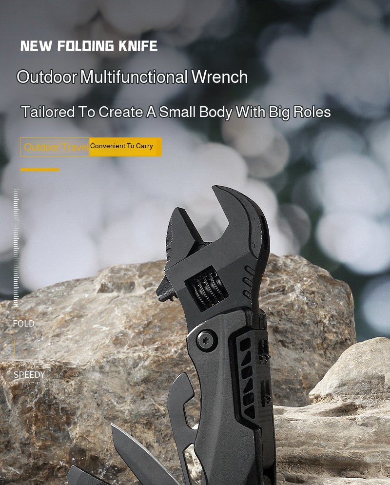 Portable camping wrench tool for outdoor use