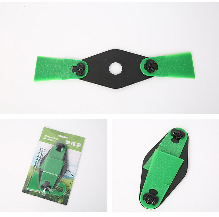 Detail ostrých listů žacího kotouče