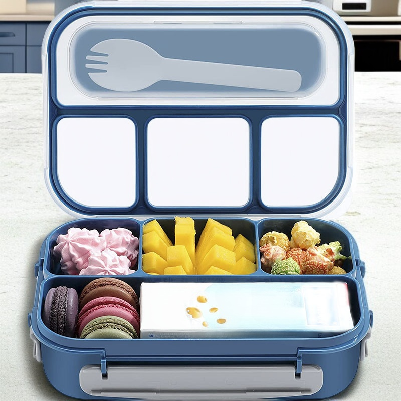 صندوق مقسم لحفظ الطعام الطازج قابل للاستخدام في الميكروويف