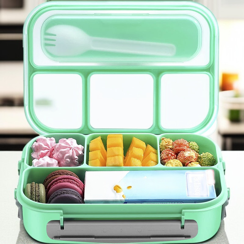 صندوق مقسم لحفظ الطعام الطازج قابل للاستخدام في الميكروويف