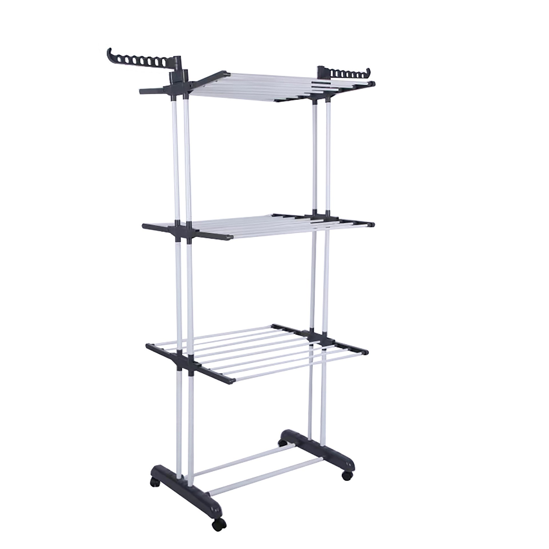 다기능 발코니 접이식 날개형 3단 빨래 건조대