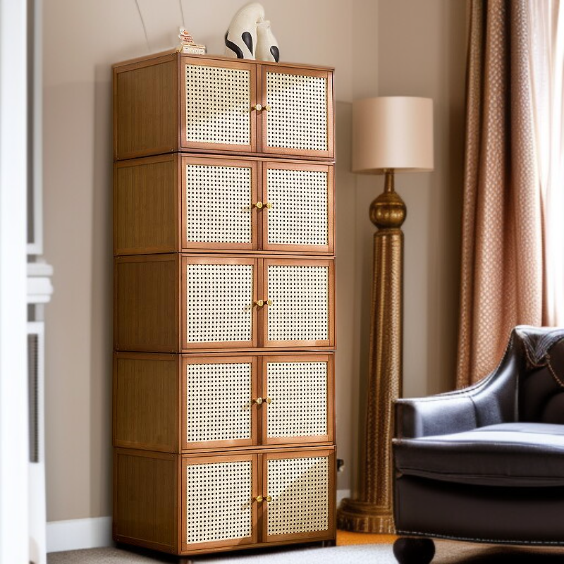 自由に組み合わせて着地して実木箱を収納する