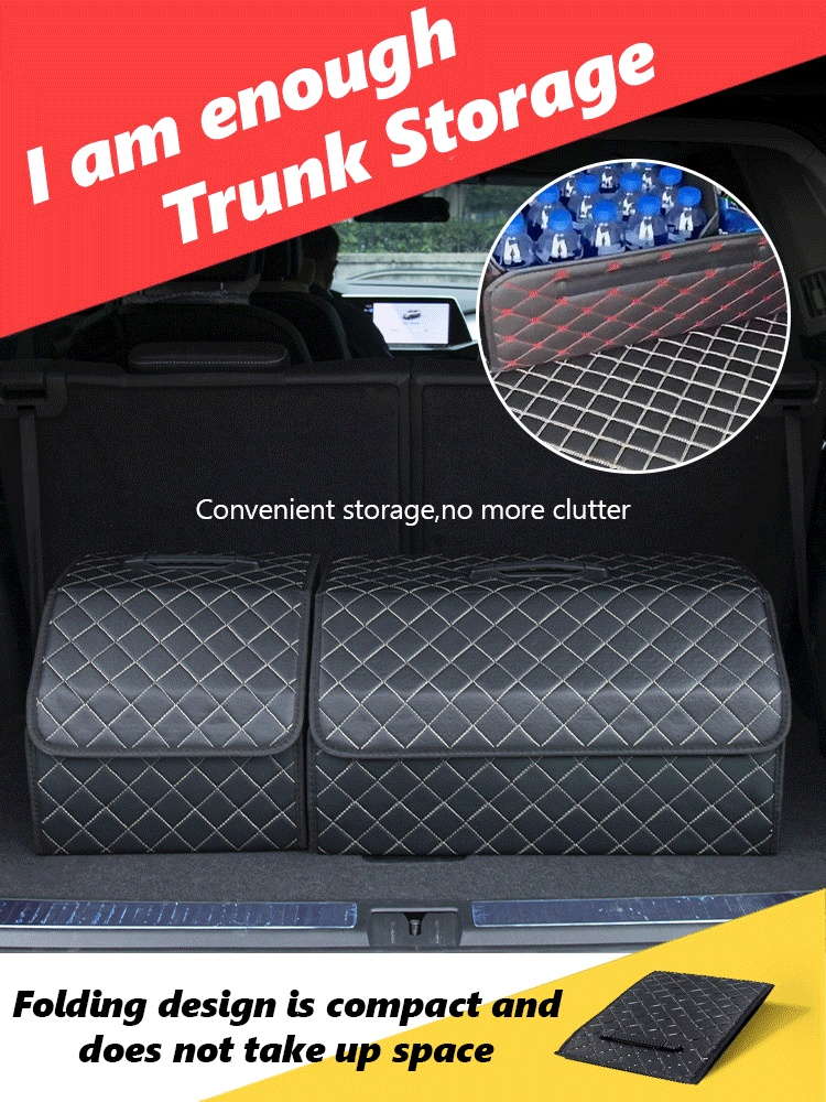 Foldable Portable Trunk Leather Organizer