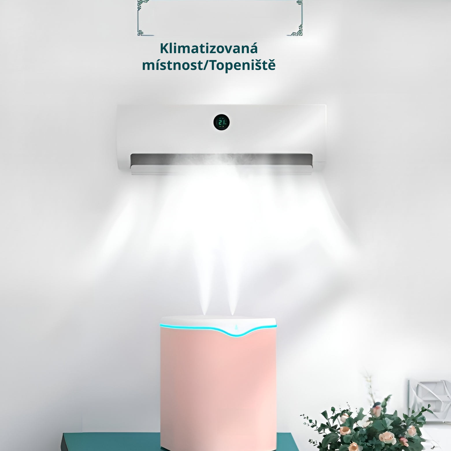 Dvojitý sprej pro efektivní zvlhčování vzduchu