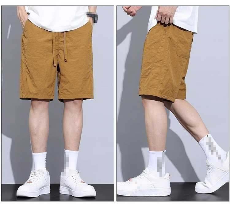 남성 캐주얼 반바지 소재 클로즈업