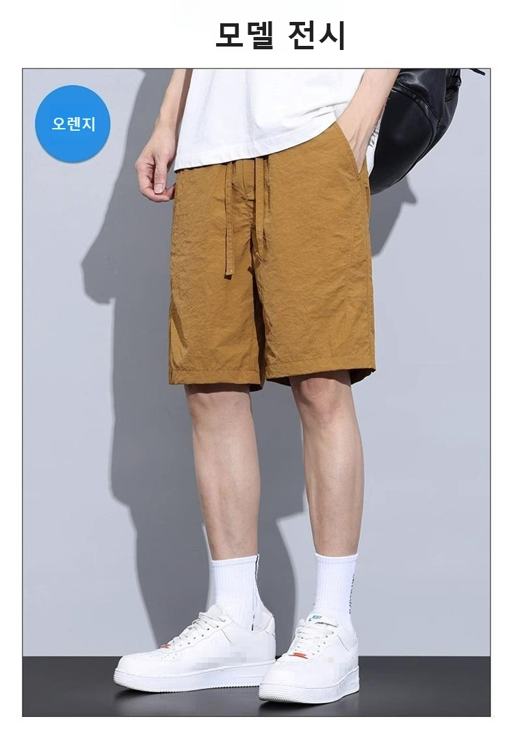 남성용 반바지 허리 밴딩 포인트