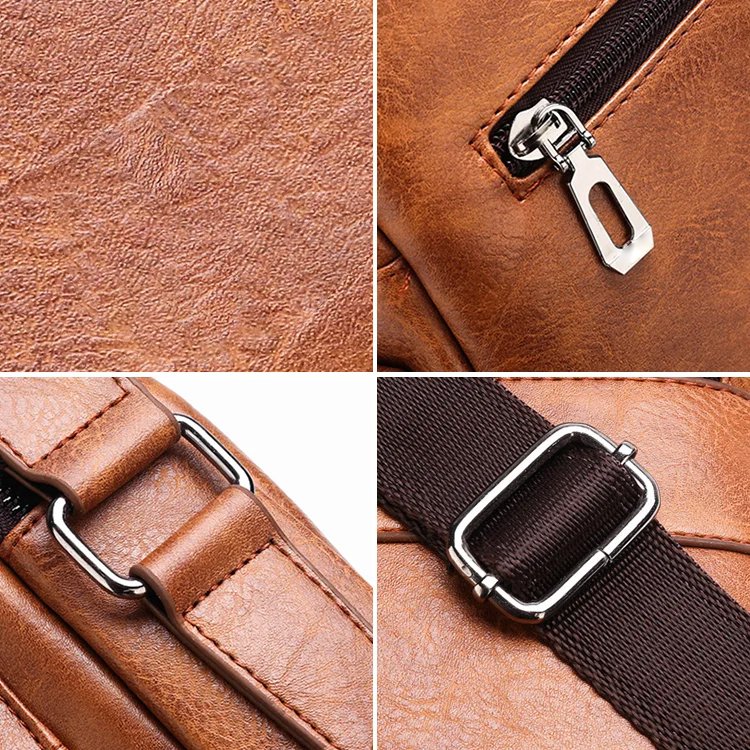 ヴィンテージ風カジュアルメンズショルダーバッグ