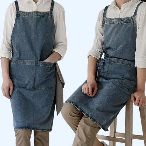 전면 캔버스 두꺼운 데님 앞치마