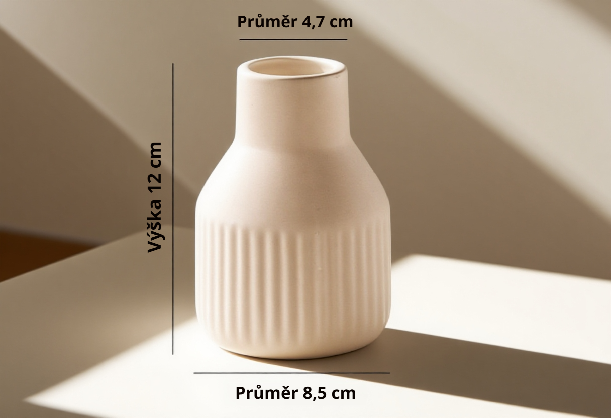 Matná černobílá a oranžová keramická váza ve stylu Ameriky a Evropy