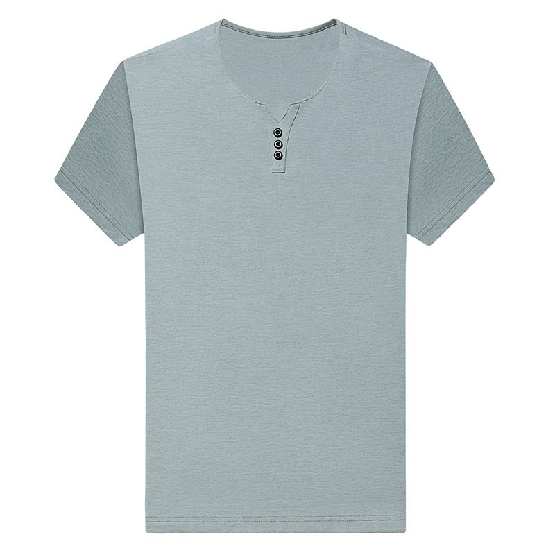 カジュアルVネック無地の新作tシャツです