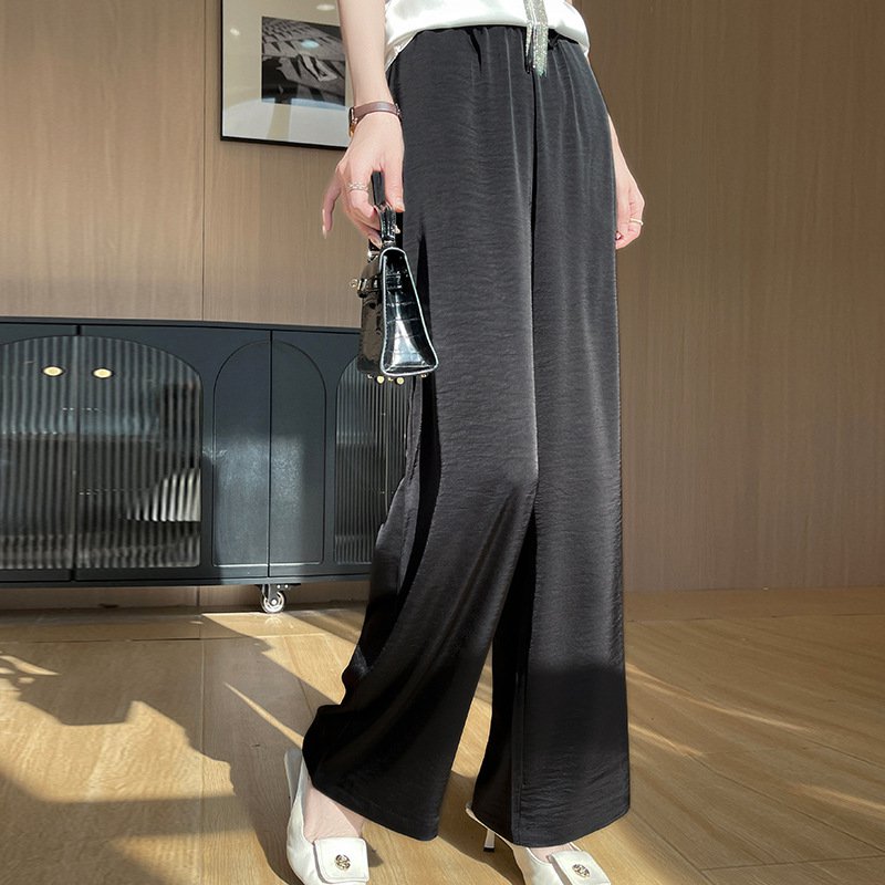 ハイウエストでゆったり痩せ見えウエストのキメ感パンツ