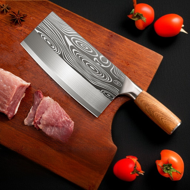 향장 도구 화려한 목재 손잡이 식칼 가정용 날카로운 고기를 자르는 도구