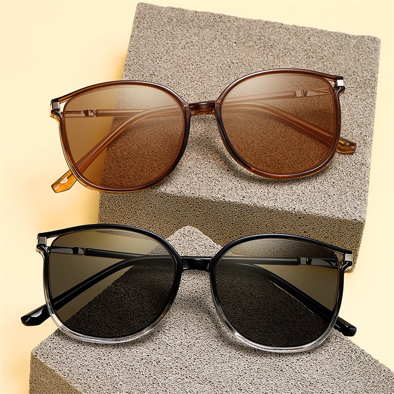 Diamond large frame versatile plain fashion reading glasses