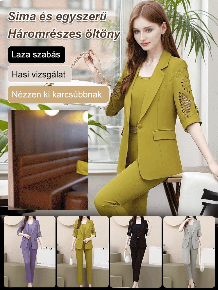 Sima és egyszerű Háromrészes öltöny