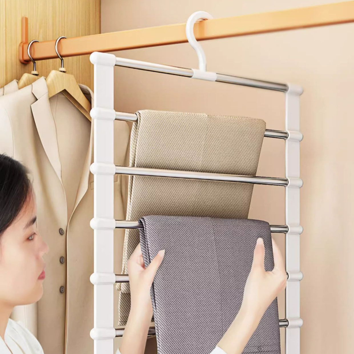 實用耐用的多層褲架